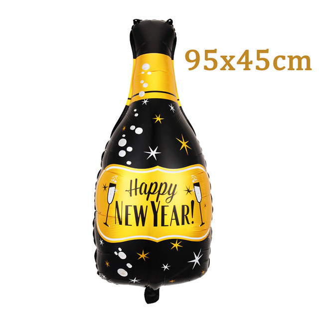 2022 Butelka wina z balonem foliowym w kształcie gwiazdy - rekwizyt na przyjęcie noworoczne i dekoracja domu - Wianko - 11