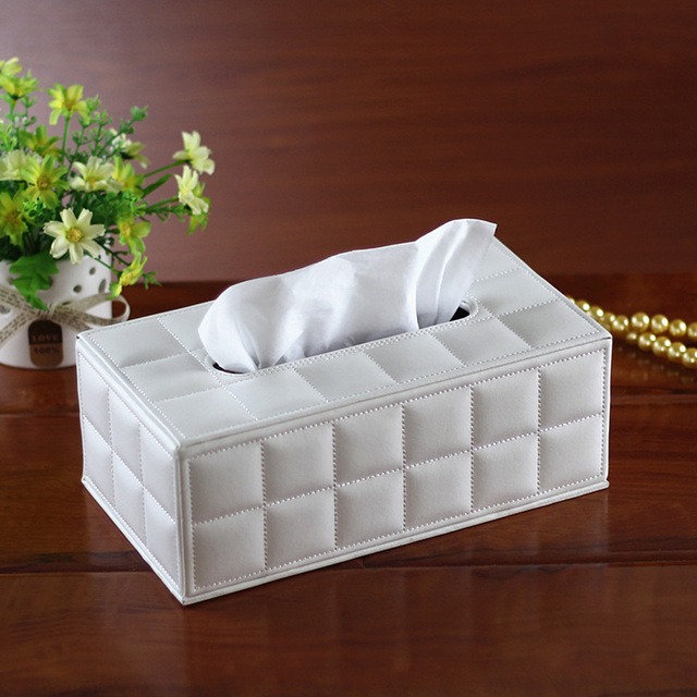 Pudełko na chusteczki z uchwytem wykonane z imitacji skóry w kształcie prostokąta do przechowywania papierowych ręczników w samochodzie i w domu, w wysokiej jakości dekoracji wnętrz - Wianko - 5