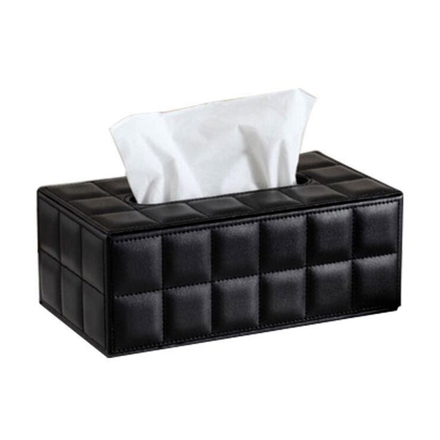 Pudełko na chusteczki z uchwytem wykonane z imitacji skóry w kształcie prostokąta do przechowywania papierowych ręczników w samochodzie i w domu, w wysokiej jakości dekoracji wnętrz - Wianko - 6
