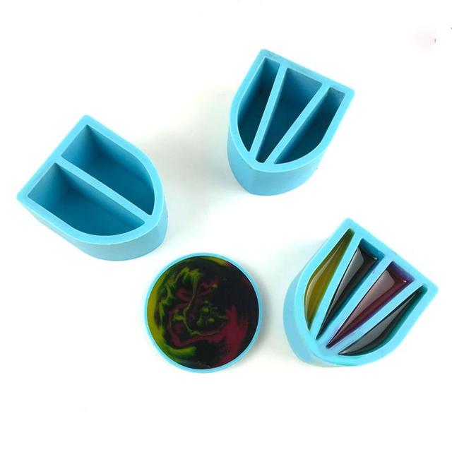 Forma do tworzenia biżuterii z silikonu puchar tonowania kryształu do żywicy DIY z pigmentem epoksydowym UV - Wianko - 2
