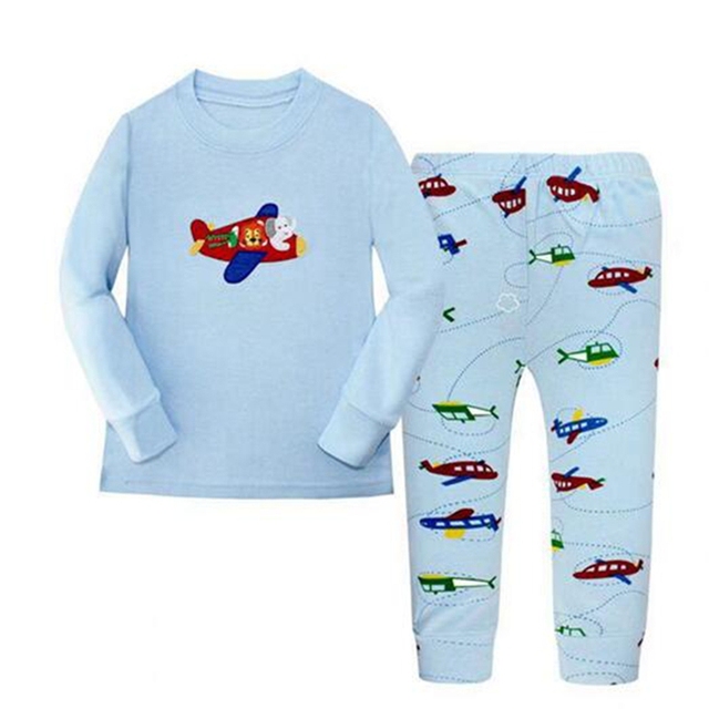 Piżama dziecięca garnitur dla chłopców i dziewczynek, koszulka z długim rękawem i spodnie, sportowa bielizna nocna - Wianko - 8