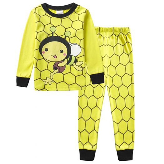 Piżama dziecięca garnitur dla chłopców i dziewczynek, koszulka z długim rękawem i spodnie, sportowa bielizna nocna - Wianko - 2