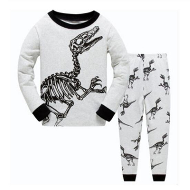 Piżama dziecięca garnitur dla chłopców i dziewczynek, koszulka z długim rękawem i spodnie, sportowa bielizna nocna - Wianko - 5
