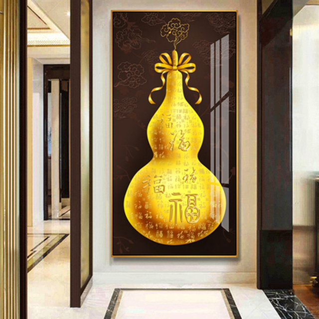 Obraz dekoracyjny chińskiego stylu Wufu Linmen - wysokiej jakości malowanie na ścianę do salonu lub korytarza - Wianko - 6