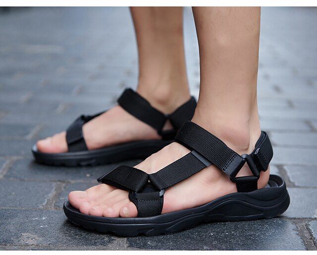 Męskie sandały na plażę Casual Men, letnie buty sandał z oddychającym komfortem, slip-on, rozmiar Plus Sandalias Hombre - Wianko - 27