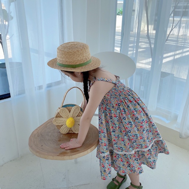 Sukienka dziecięca z nadrukiem kwiatowym, bez rękawów, w stylu wiśni, wiosenna kolekcja 2021 - Wianko - 22