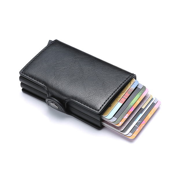 Niestandardowy portfel na karty kredytowe z RFID dla mężczyzn i kobiet - minimalistyczny design - Wianko - 21