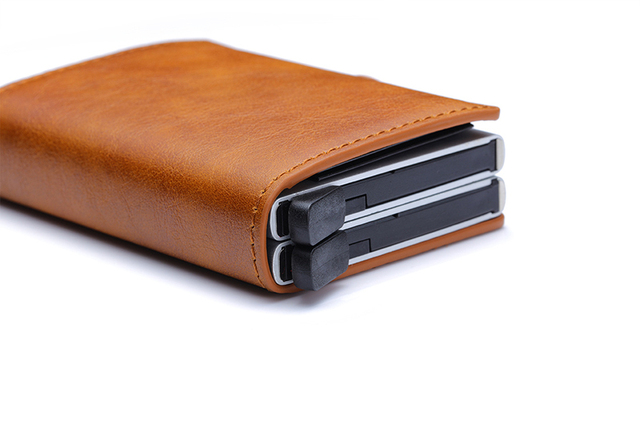 Niestandardowy portfel na karty kredytowe z RFID dla mężczyzn i kobiet - minimalistyczny design - Wianko - 24