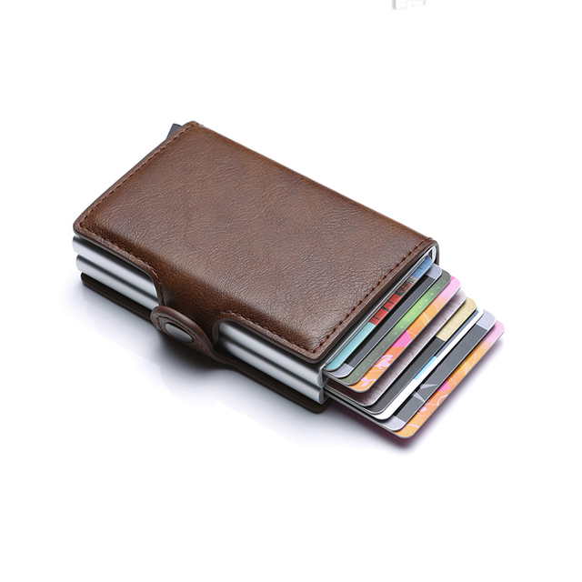 Niestandardowy portfel na karty kredytowe z RFID dla mężczyzn i kobiet - minimalistyczny design - Wianko - 19