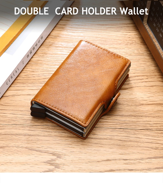 Niestandardowy portfel na karty kredytowe z RFID dla mężczyzn i kobiet - minimalistyczny design - Wianko - 5