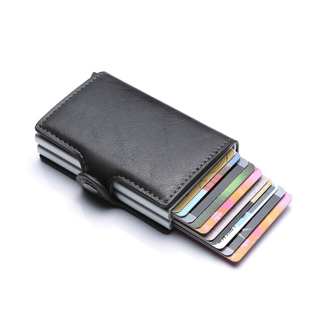 Niestandardowy portfel na karty kredytowe z RFID dla mężczyzn i kobiet - minimalistyczny design - Wianko - 17