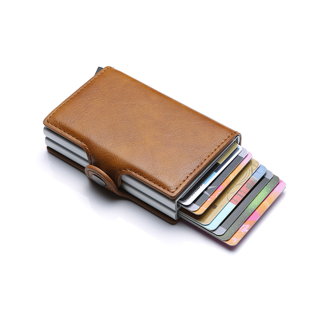 Niestandardowy portfel na karty kredytowe z RFID dla mężczyzn i kobiet - minimalistyczny design - Wianko - 12