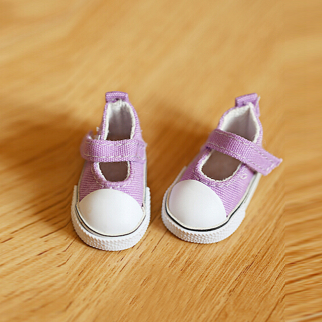 Brezentowe buty dla lalki - para o długości 5 cm, idealna jako prezent urodzinowy dla dziewczynki - Wianko - 12