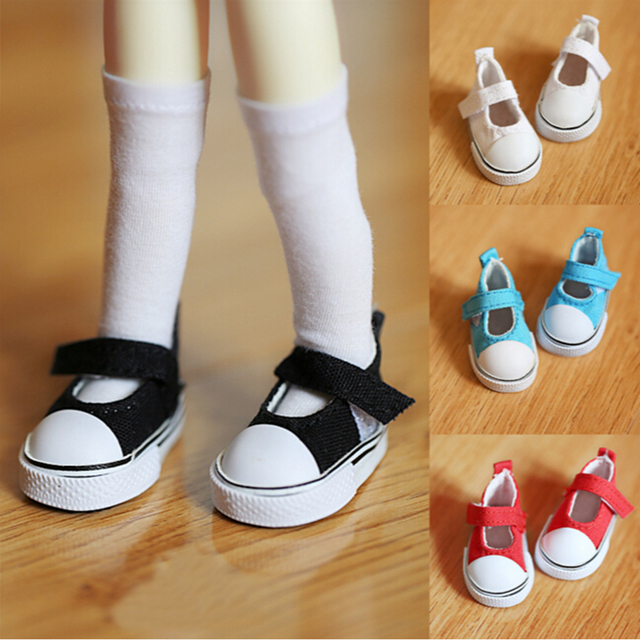 Brezentowe buty dla lalki - para o długości 5 cm, idealna jako prezent urodzinowy dla dziewczynki - Wianko - 7