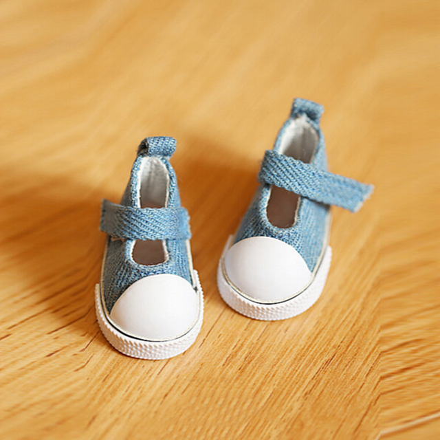 Brezentowe buty dla lalki - para o długości 5 cm, idealna jako prezent urodzinowy dla dziewczynki - Wianko - 10