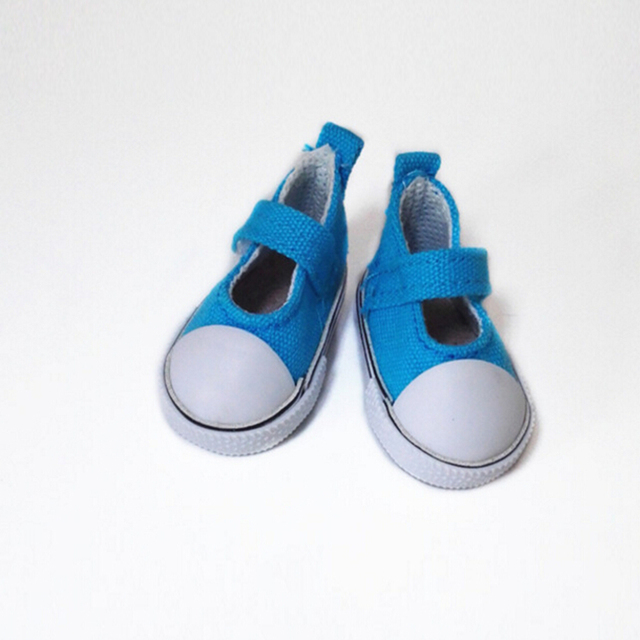 Brezentowe buty dla lalki - para o długości 5 cm, idealna jako prezent urodzinowy dla dziewczynki - Wianko - 9