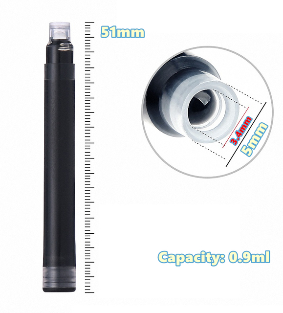 Zestaw 30 wkładów atramentowych Jinhao 3.4mm do piór wiecznych - standardowy zapas papeterii biurowej i szkolnej - Wianko - 2