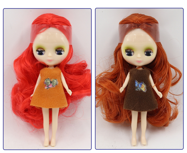 Mini lalka BJD DBS Blyth 10CM – normalne ciało, słodka dziewczynka w losowej sukience - Wianko - 14