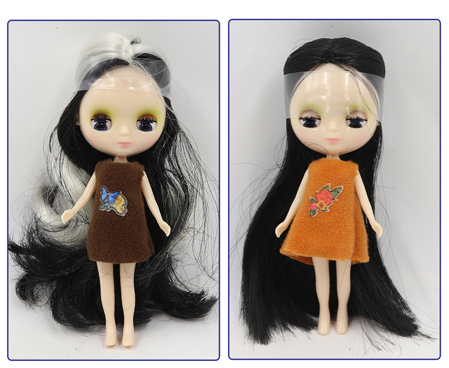 Mini lalka BJD DBS Blyth 10CM – normalne ciało, słodka dziewczynka w losowej sukience - Wianko - 10