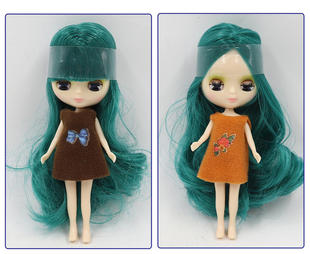 Mini lalka BJD DBS Blyth 10CM – normalne ciało, słodka dziewczynka w losowej sukience - Wianko - 12