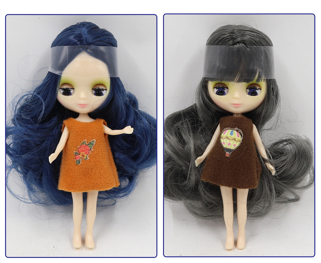 Mini lalka BJD DBS Blyth 10CM – normalne ciało, słodka dziewczynka w losowej sukience - Wianko - 8