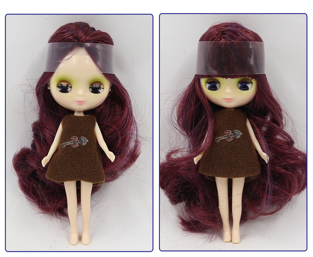 Mini lalka BJD DBS Blyth 10CM – normalne ciało, słodka dziewczynka w losowej sukience - Wianko - 9