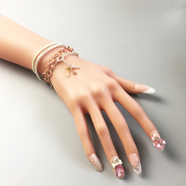 Serce klucz miłość pierścień wisiorek - biżuteria 925 srebro romantyczny prezent dla kobiet - Wianko - 14