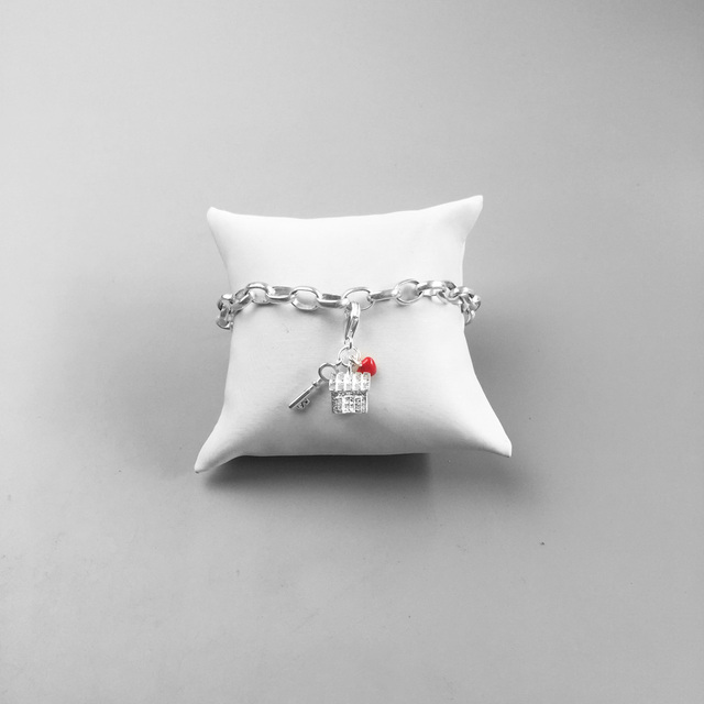 Serce klucz miłość pierścień wisiorek - biżuteria 925 srebro romantyczny prezent dla kobiet - Wianko - 7