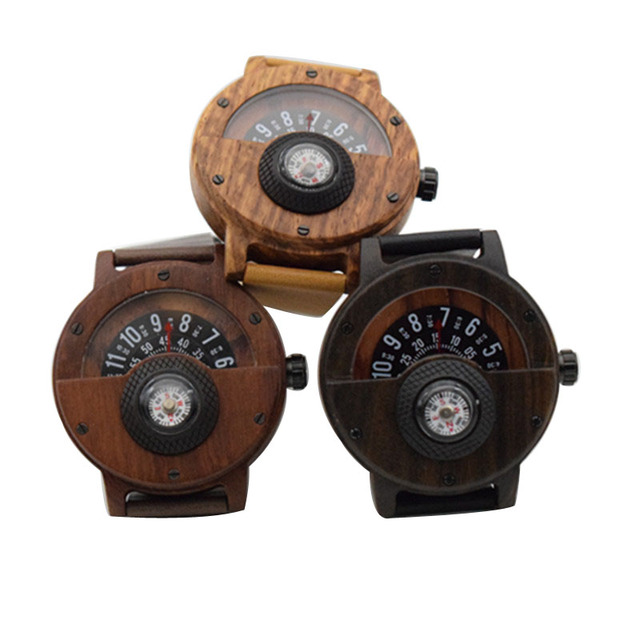 Unikalny kompas gramofon numer projekt drewniany zegarek grawerowany dla kobiet i mężczyzn - Wianko - 7