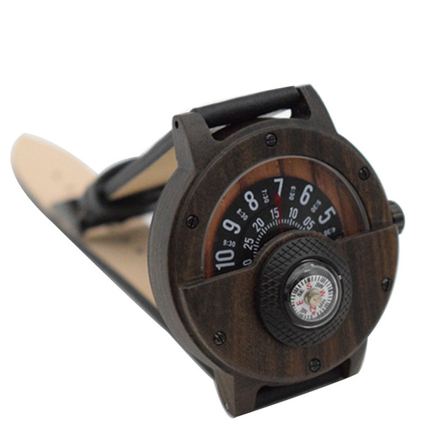 Unikalny kompas gramofon numer projekt drewniany zegarek grawerowany dla kobiet i mężczyzn - Wianko - 9