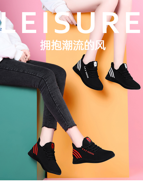Nowe wiosenne buty dla kobiet 2021 - Tenis Feminino, sneakersy wulkanizowane z oddychającą siatką powietrzną i gumową podeszwą - Wianko - 2