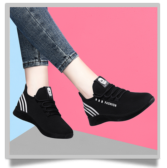 Nowe wiosenne buty dla kobiet 2021 - Tenis Feminino, sneakersy wulkanizowane z oddychającą siatką powietrzną i gumową podeszwą - Wianko - 13
