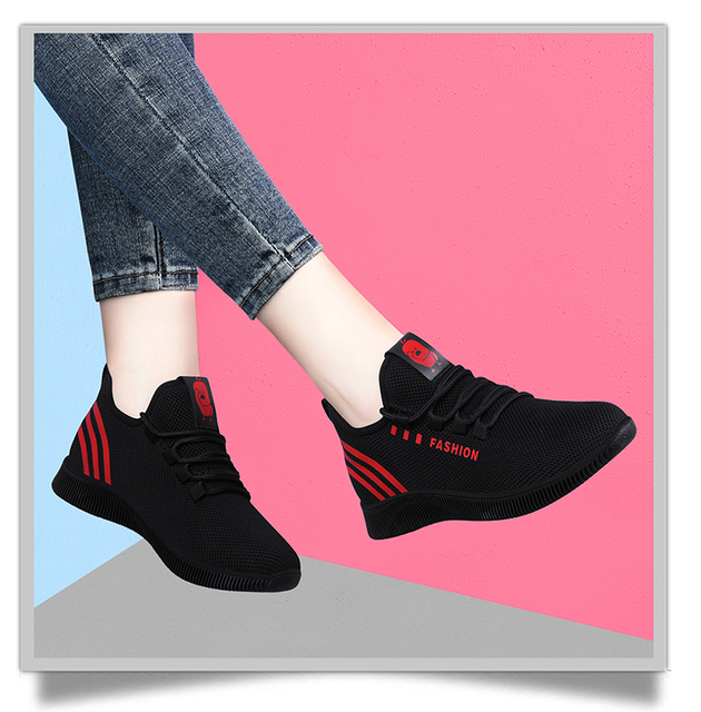 Nowe wiosenne buty dla kobiet 2021 - Tenis Feminino, sneakersy wulkanizowane z oddychającą siatką powietrzną i gumową podeszwą - Wianko - 9