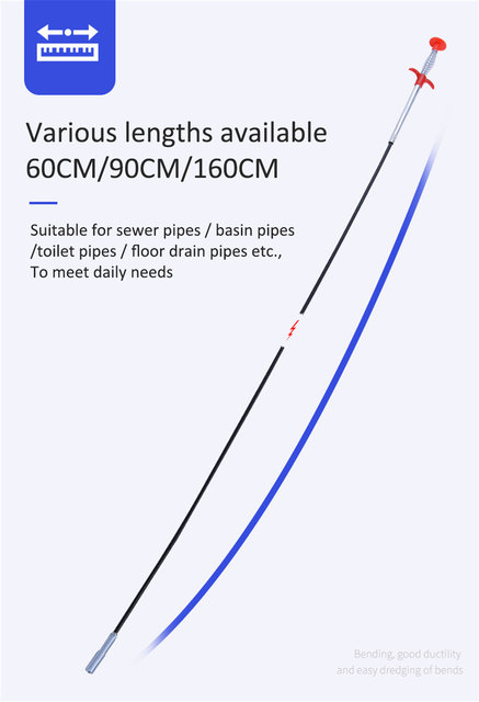 Długi zasięg elastycznego zlewu odpływów - pazur podnieś wąski zakręt krzywa wpust odpływu podłogowego Spring Grip Cleaner 90cm (35.43 Cal) - Wianko - 8