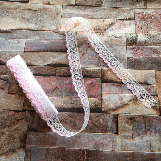Piękna różowa koronka gumowa 18 mm x 10 jardów - DIY dekoracja do szycia ubrań - Wianko - 1