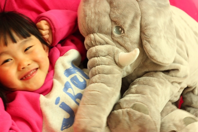 Pluszowy słoń dziecięca poduszka zabawka, wysokość 40 cm, nadziewana, świąteczny prezent - Wianko - 10