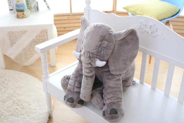 Pluszowy słoń dziecięca poduszka zabawka, wysokość 40 cm, nadziewana, świąteczny prezent - Wianko - 16
