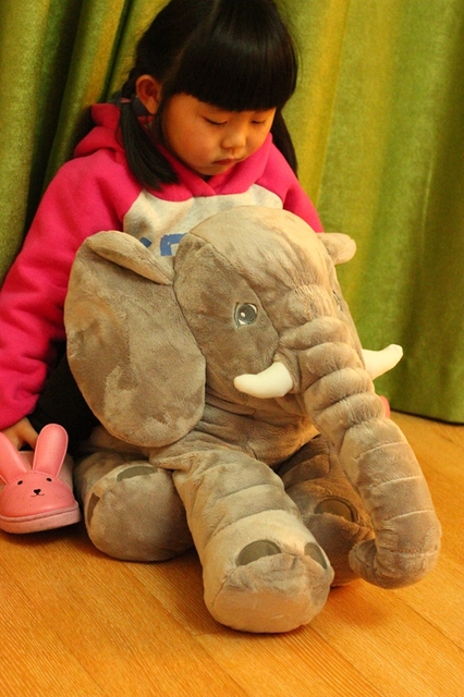 Pluszowy słoń dziecięca poduszka zabawka, wysokość 40 cm, nadziewana, świąteczny prezent - Wianko - 9