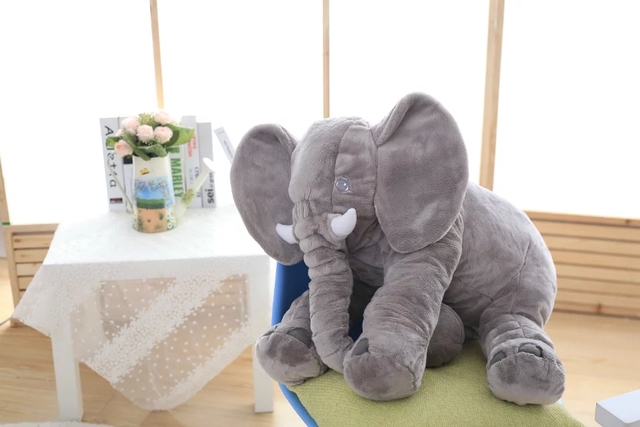 Pluszowy słoń dziecięca poduszka zabawka, wysokość 40 cm, nadziewana, świąteczny prezent - Wianko - 24