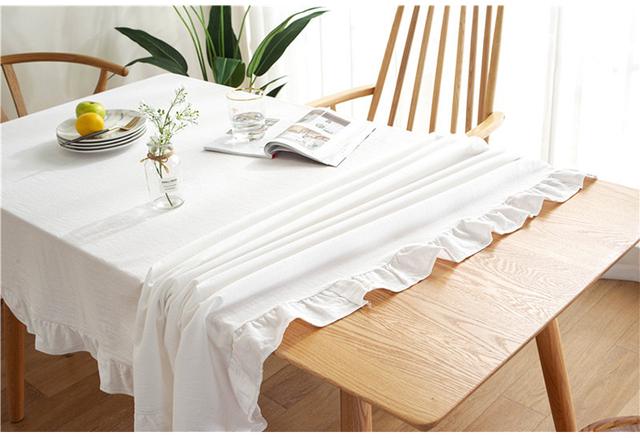 Biały zmywalny obrus bawełniany na ślub, jadalnię i dekoracje bankietowe - Wianko - 7