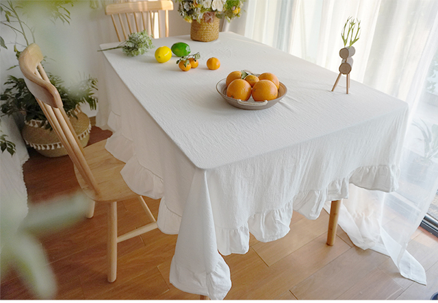 Biały zmywalny obrus bawełniany na ślub, jadalnię i dekoracje bankietowe - Wianko - 3