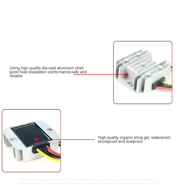 Przekształtnik buck 24V DC do 12V DC 10A 120W samochodowy - Wianko - 5