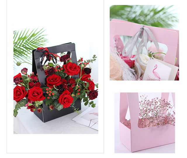 Pudełko na kwiaty walentynkowe, składane, przenośne, wodoodporne - zestaw 5 sztuk - Wianko - 20