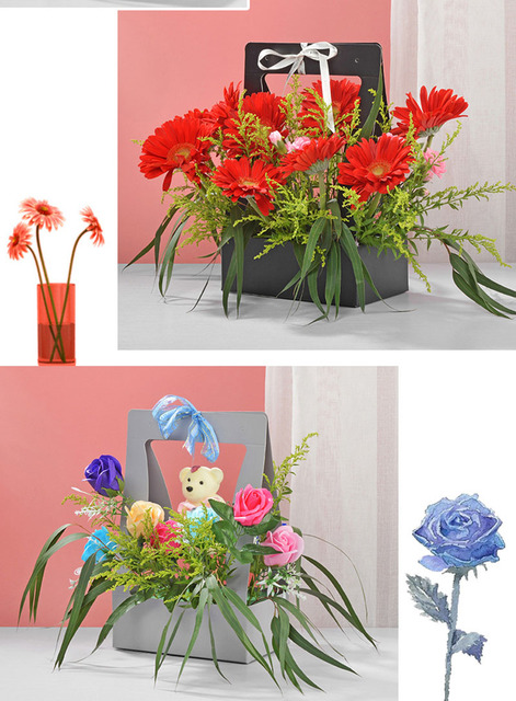 Pudełko na kwiaty walentynkowe, składane, przenośne, wodoodporne - zestaw 5 sztuk - Wianko - 11