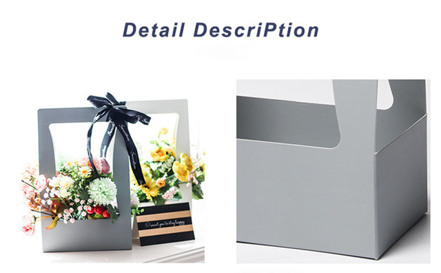 Pudełko na kwiaty walentynkowe, składane, przenośne, wodoodporne - zestaw 5 sztuk - Wianko - 16