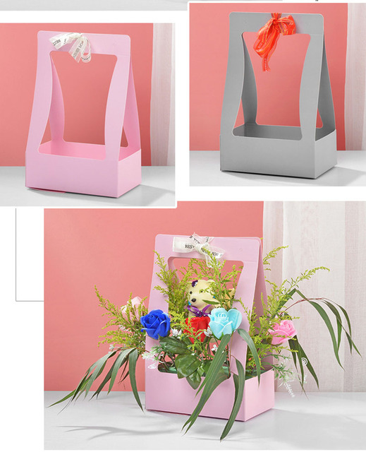 Pudełko na kwiaty walentynkowe, składane, przenośne, wodoodporne - zestaw 5 sztuk - Wianko - 12