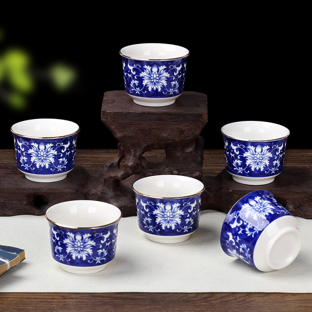 Zestaw 4 ceramicznych filiżanek z Chin - naczynia do herbaty, ręcznie wykonane z porcelany, w stylu boutique, wraz z małą miską oraz innymi akcesoriami, w eleganckim zestawie - Wianko - 5