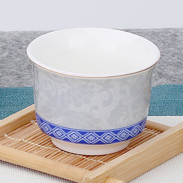 Zestaw 4 ceramicznych filiżanek z Chin - naczynia do herbaty, ręcznie wykonane z porcelany, w stylu boutique, wraz z małą miską oraz innymi akcesoriami, w eleganckim zestawie - Wianko - 14