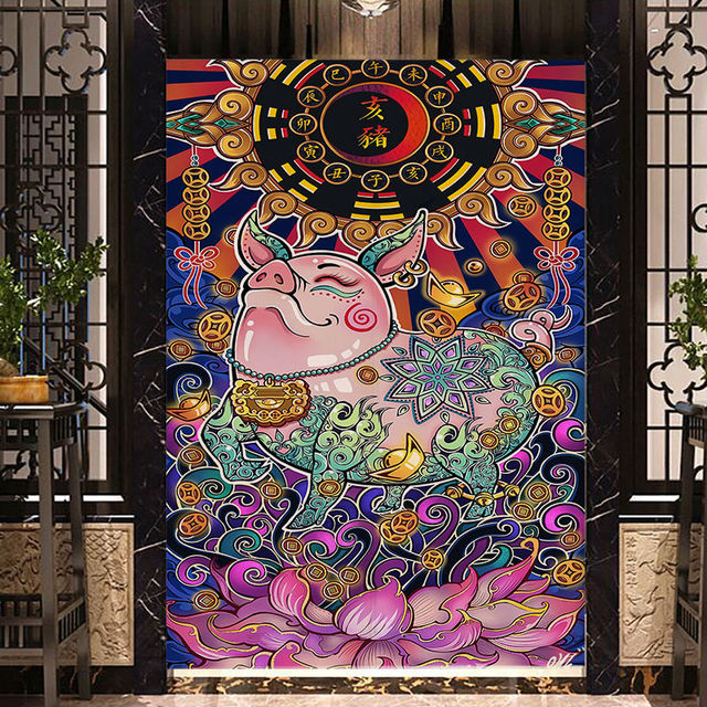 Zasłona do drzwi z motywem zodiaku - idealna dekoracja do domu, restauracji lub hotelu - Wianko - 3