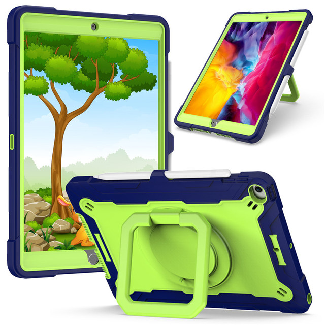 Obudowa na tablet Dla iPad Air 3 4 10.2 7th 8th gen., iPad Pro 10.5 11 2021 z pierścieniem, odporna na wstrząsy, dla dzieci - Wianko - 11